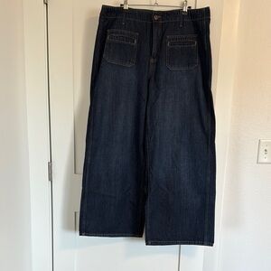 Old Navy Blue High-Rise Baggy Wide Leg Jeans